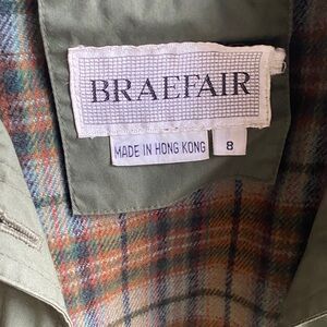 Vintage Braefair Women's Green Trench Coat
